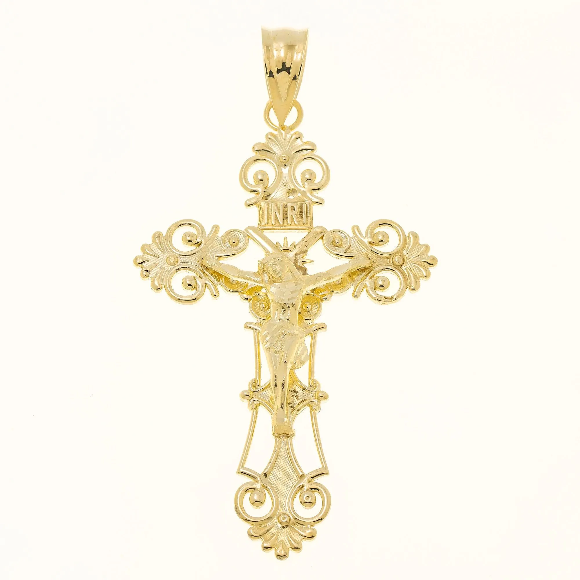 10K GOLD CRUCIFIX PENDANT 21.8G