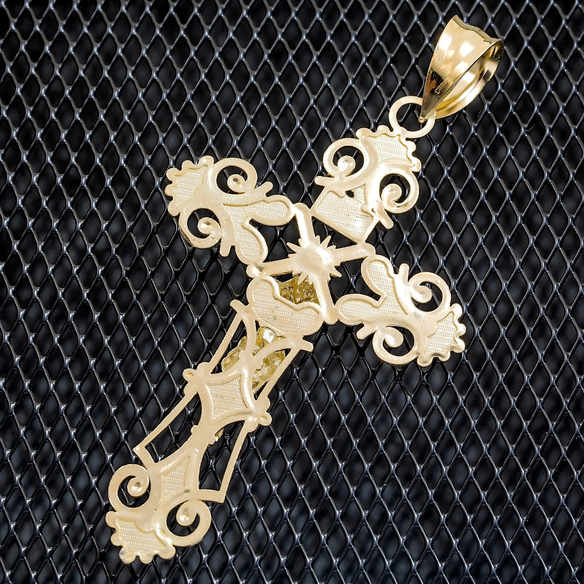 10K GOLD CRUCIFIX PENDANT 21.8G