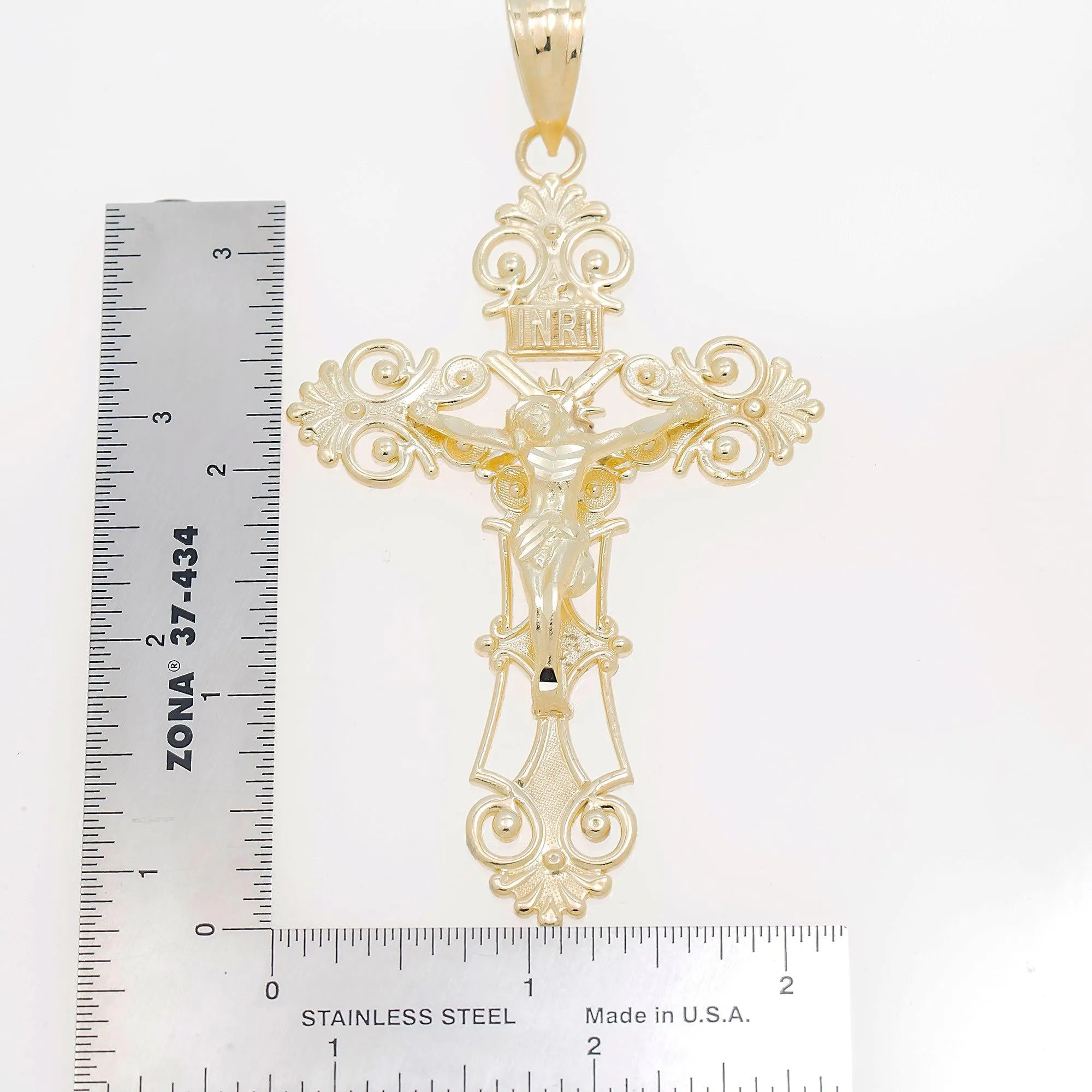 10K GOLD CRUCIFIX PENDANT 21.8G