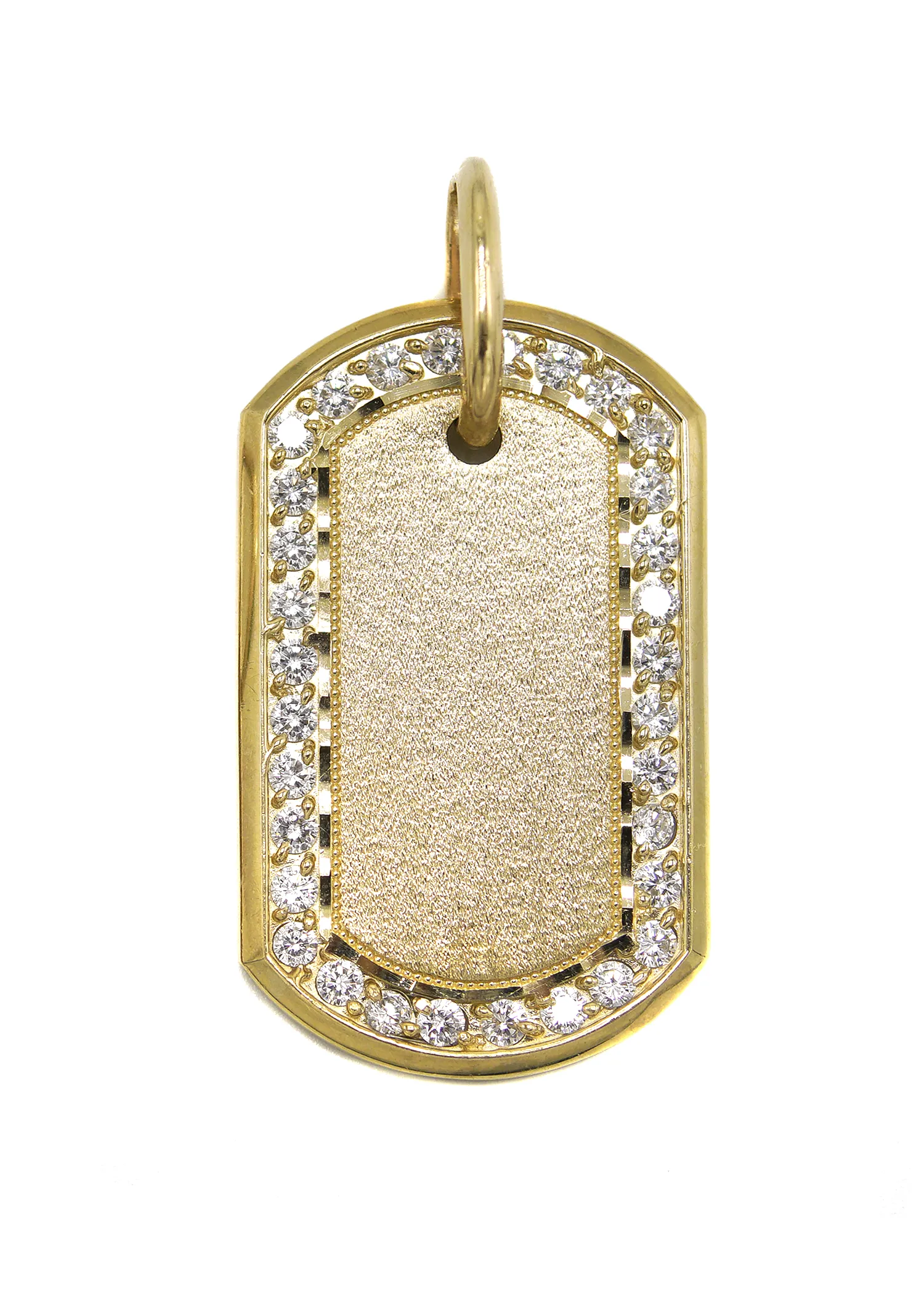 10K Gold  Dog Tag Pendant | Customizable Size