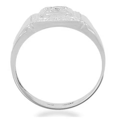 10K Gold Mens Diamond Solitaire Ring 0.13 Ctw