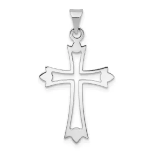 14 Karat White Gold Cross Charm Pendant