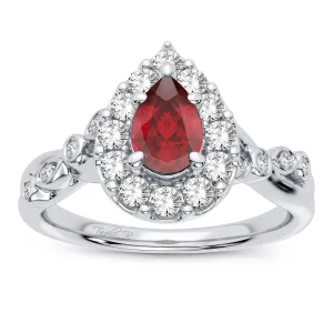 14K 0.28CT Diamond Ring Ruby