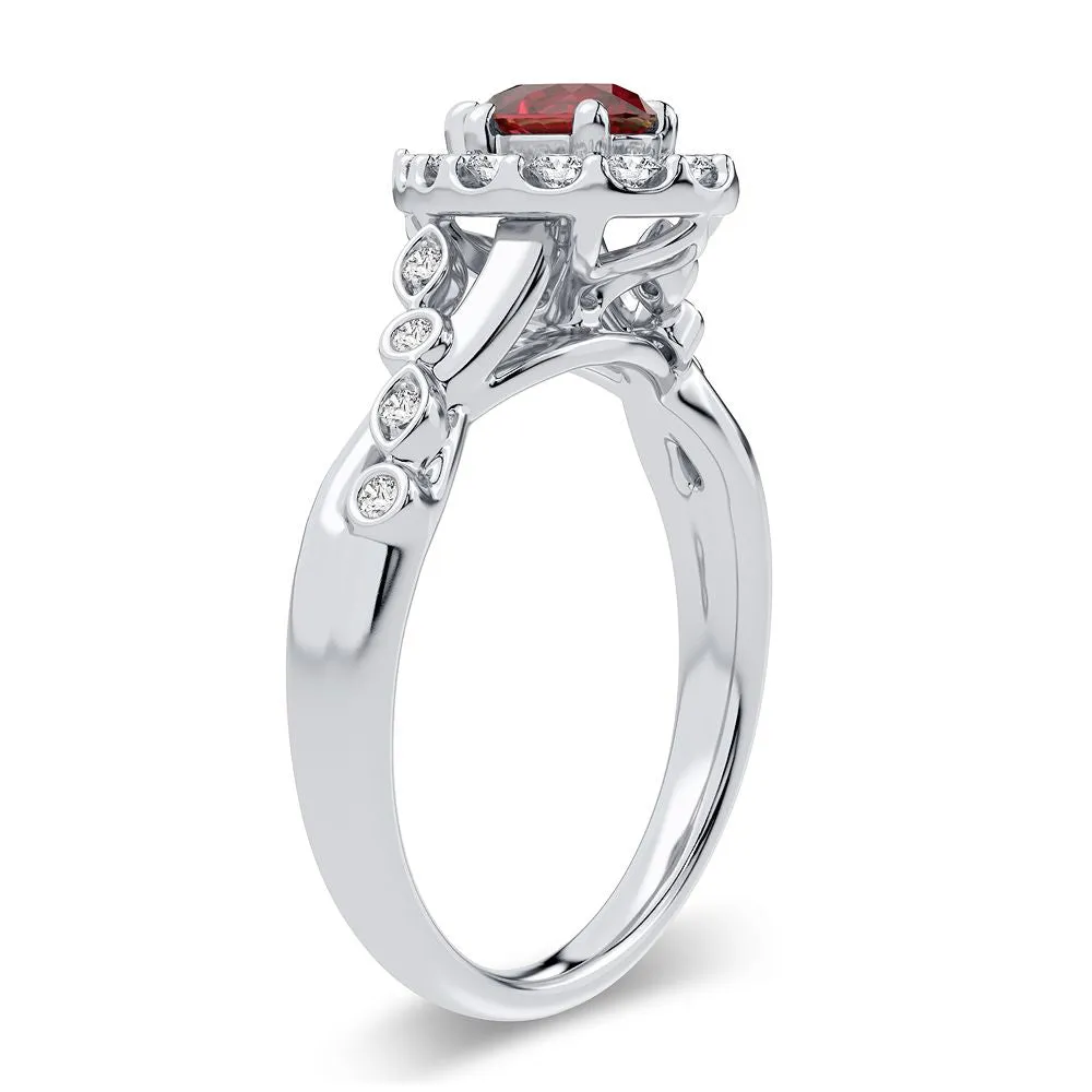 14K 0.28CT Diamond Ring Ruby