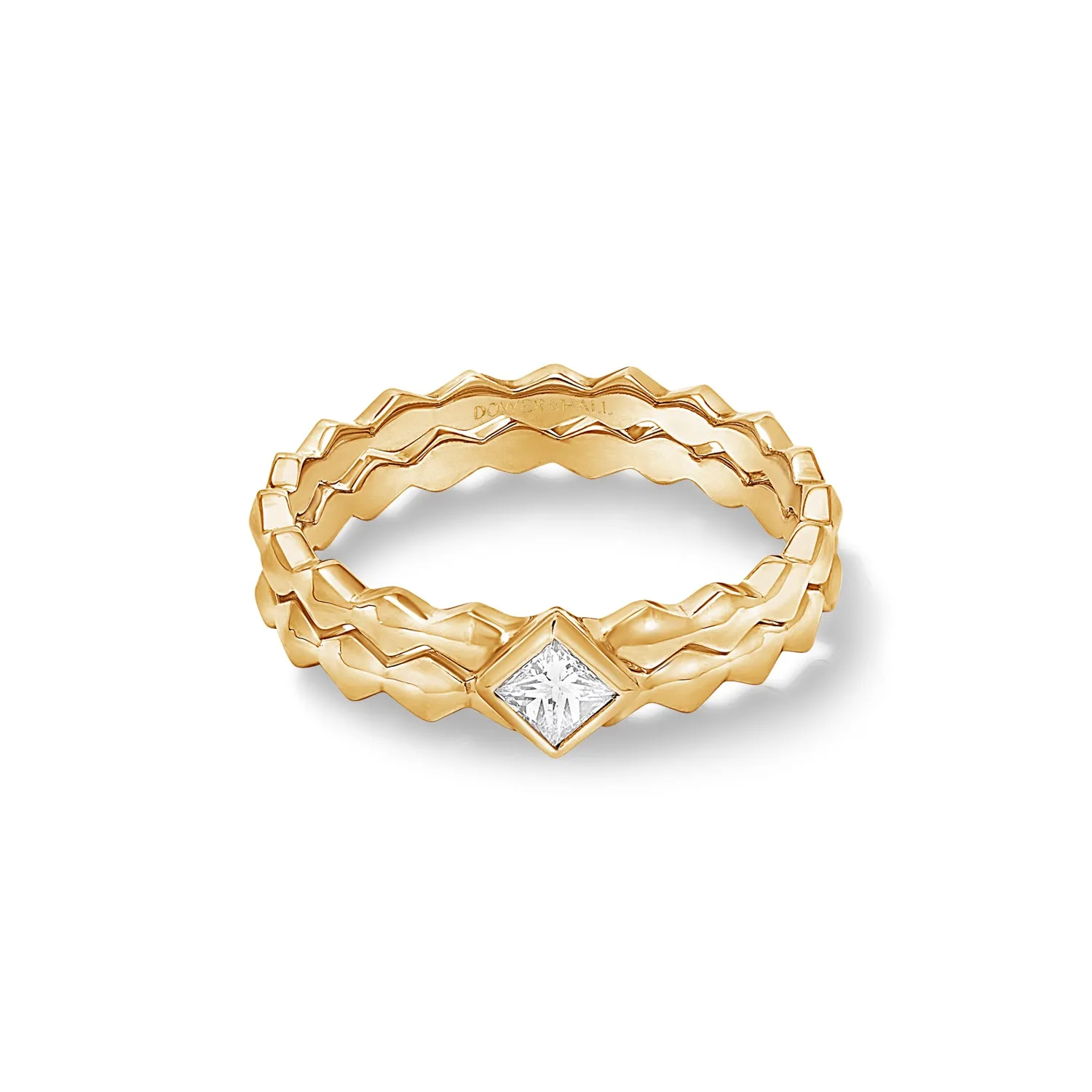 14k Brancusi Duo Narrative Ring Stack