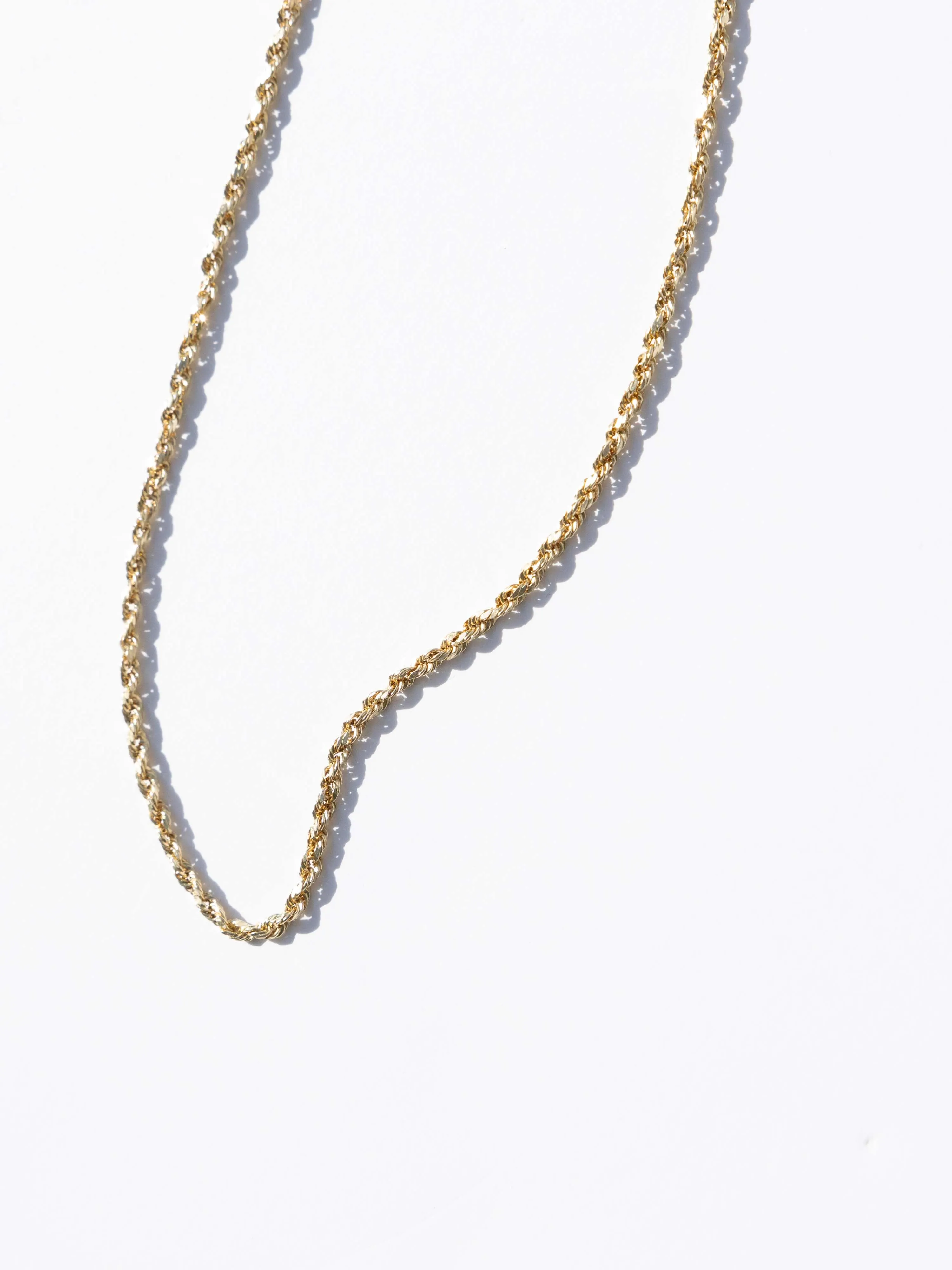 14K Gold Rope Chain Necklace