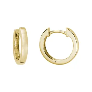 14k Square Edge Hoop Earrings