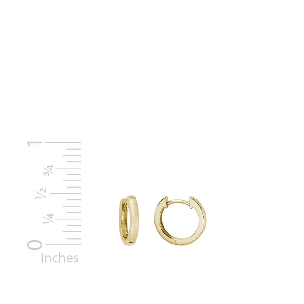 14k Square Edge Hoop Earrings