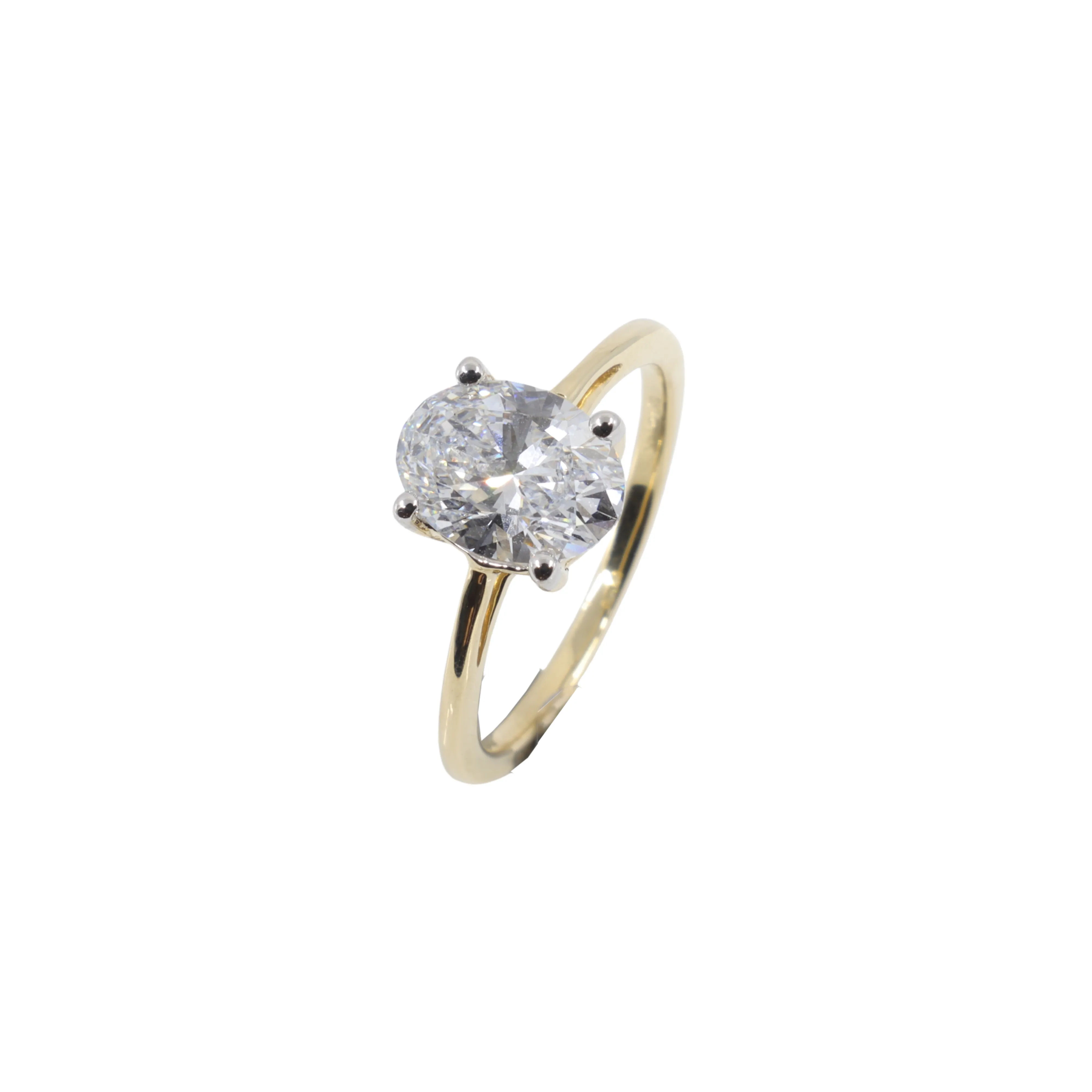 14K Yellow Gold 1.50ct Lab-Grown Diamond Engagement Ring - 20753955