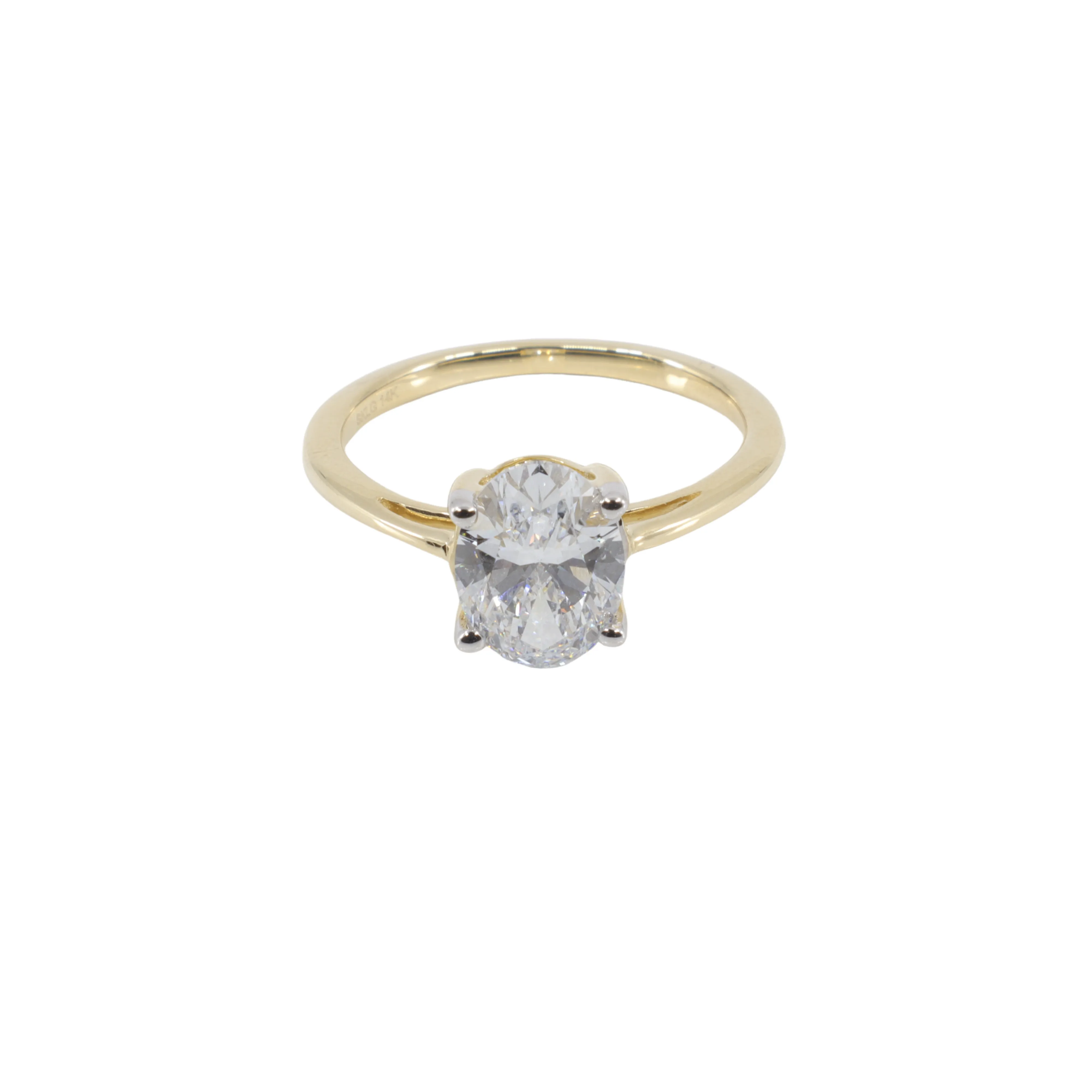 14K Yellow Gold 1.50ct Lab-Grown Diamond Engagement Ring - 20753955