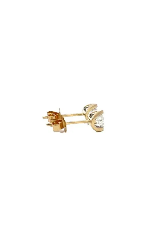 14K YELLOW GOLD TENSION-SET STUD EARRINGS   G14703