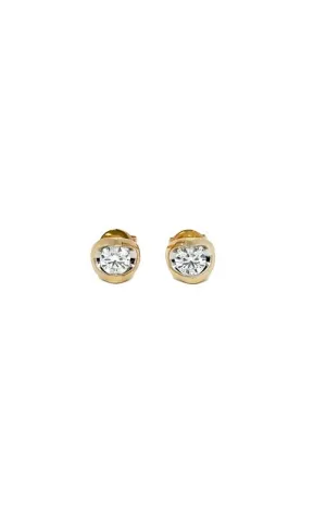 14K YELLOW GOLD TENSION-SET STUD EARRINGS   G14703