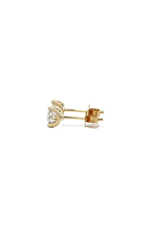 14K YELLOW GOLD TENSION-SET STUD EARRINGS   G14703