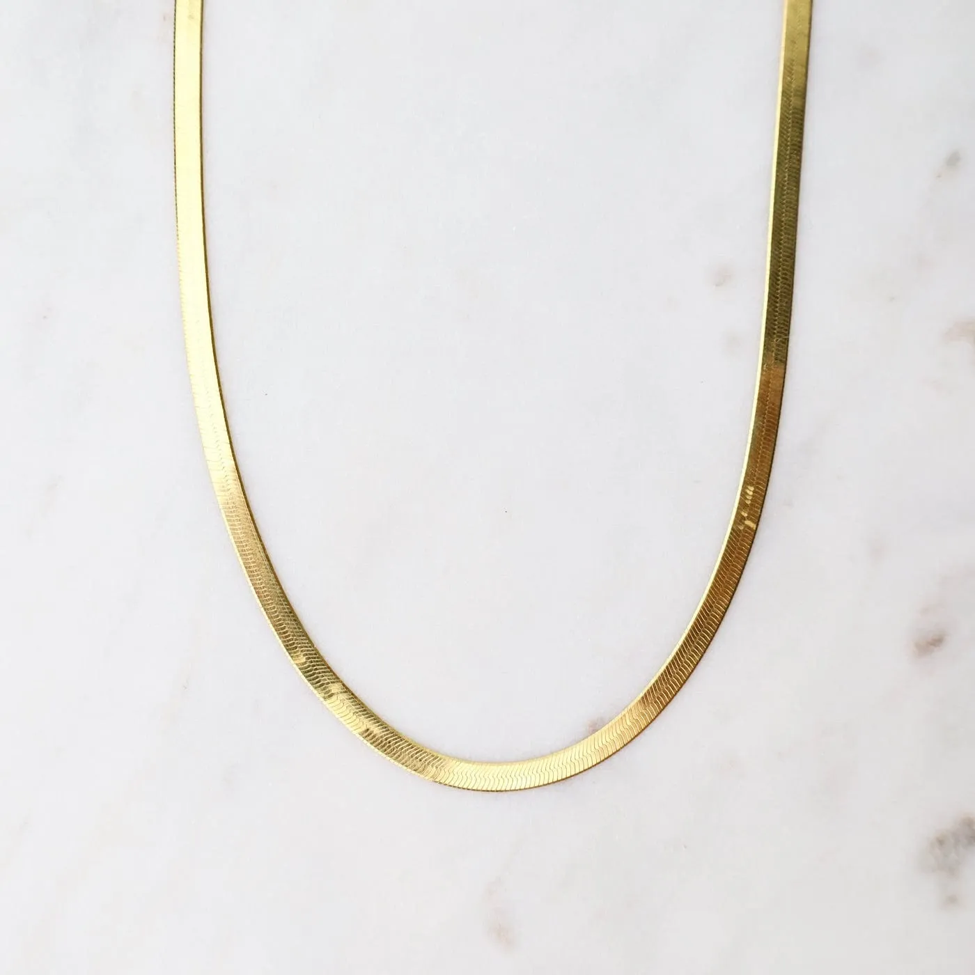 16" Gold Plated Herringbone Chain