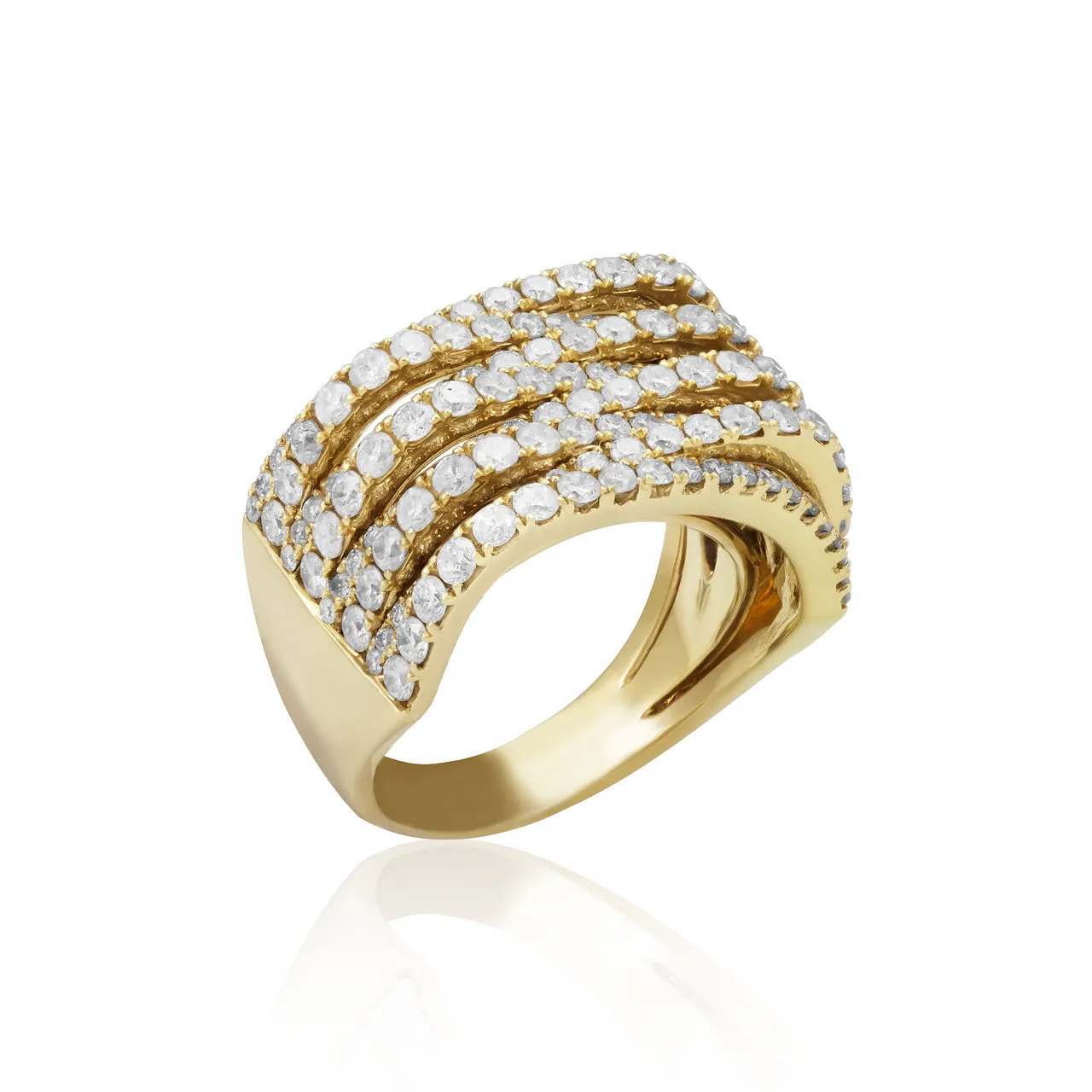 18K Yellow Gold 2.9ct Diamond Ring