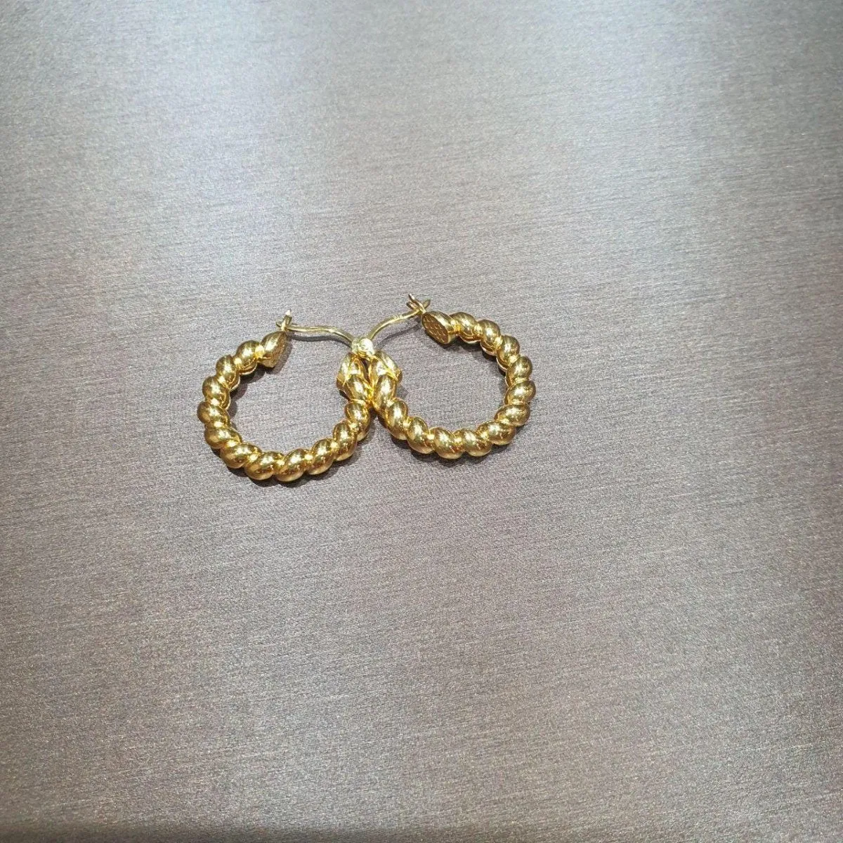 22k / 916 Gold Loop Earring High Polish by Best Gold Shop