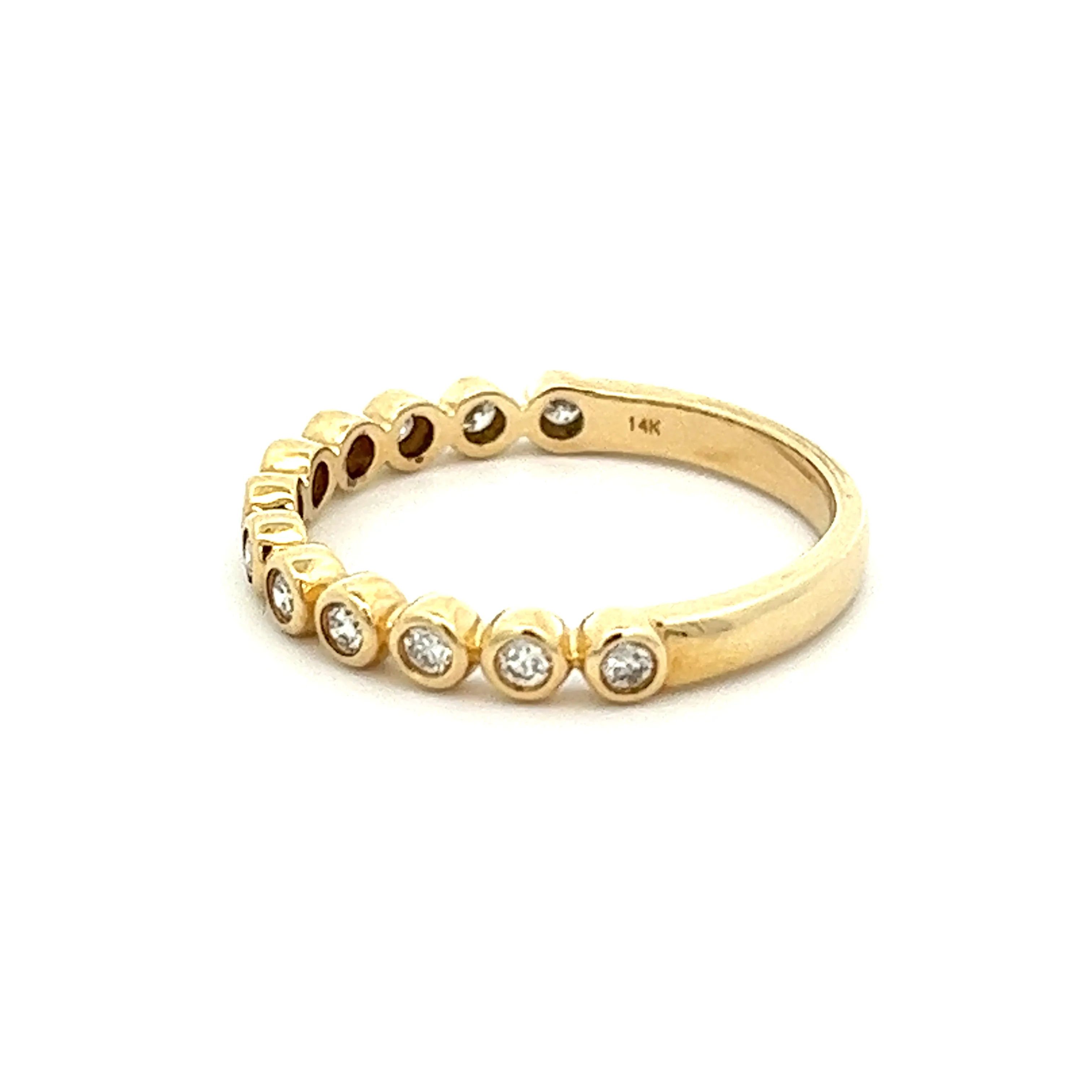 .26ct 14k Yellow Gold Bezel Diamond Band