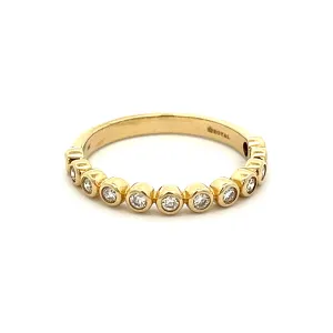 .26ct 14k Yellow Gold Bezel Diamond Band