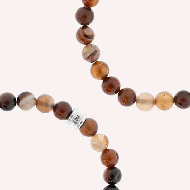 8mm Round Gemstone Bracelet Crazy Lace Agate