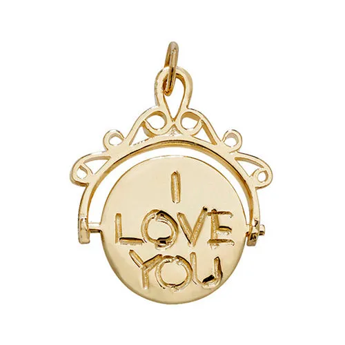 9CT GOLD  I LOVE YOU PENDANT