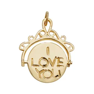 9CT GOLD  I LOVE YOU PENDANT