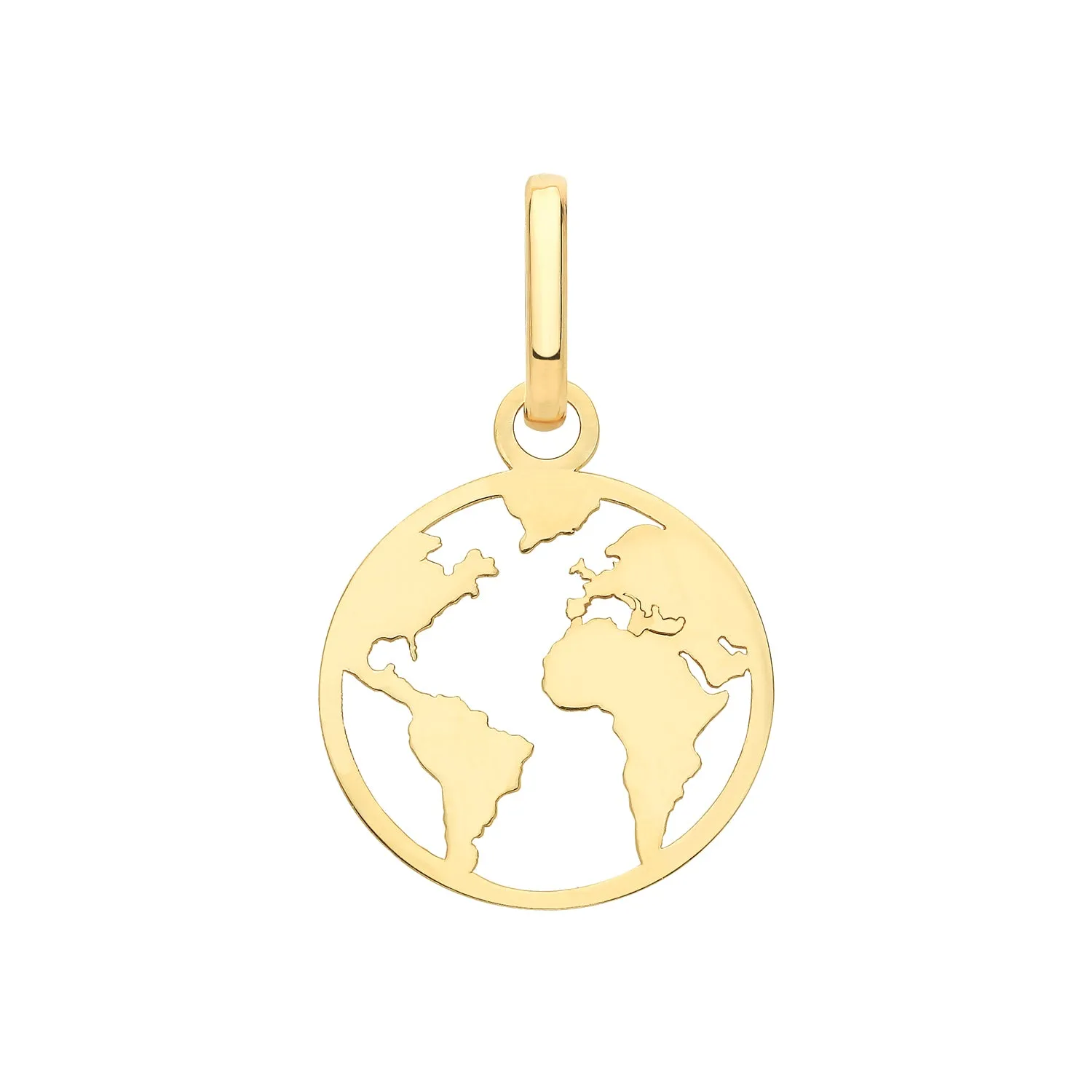 9CT GOLD WORLD PENDANT