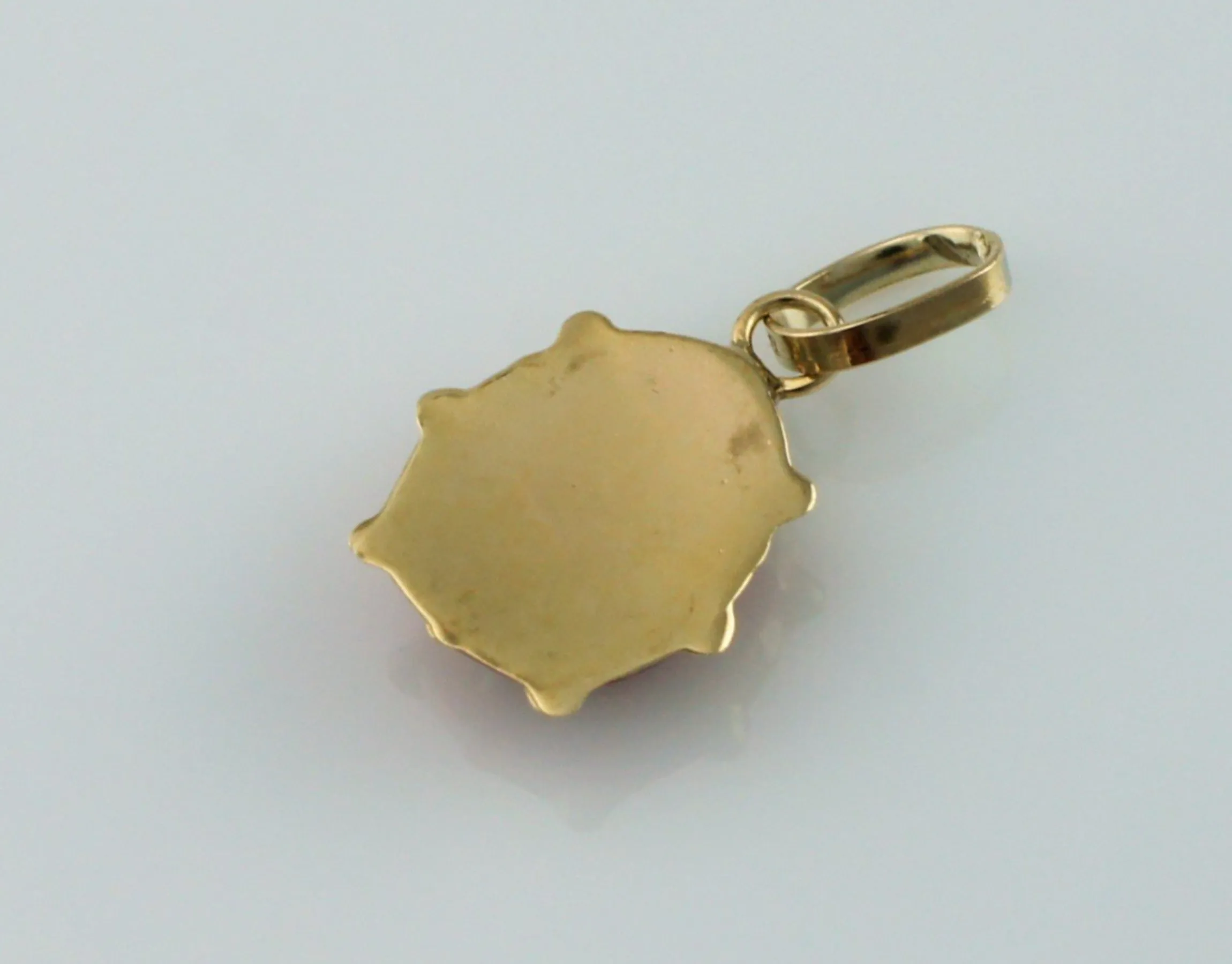 9ct Yellow Gold Enamel Ladybird Pendant - Charm