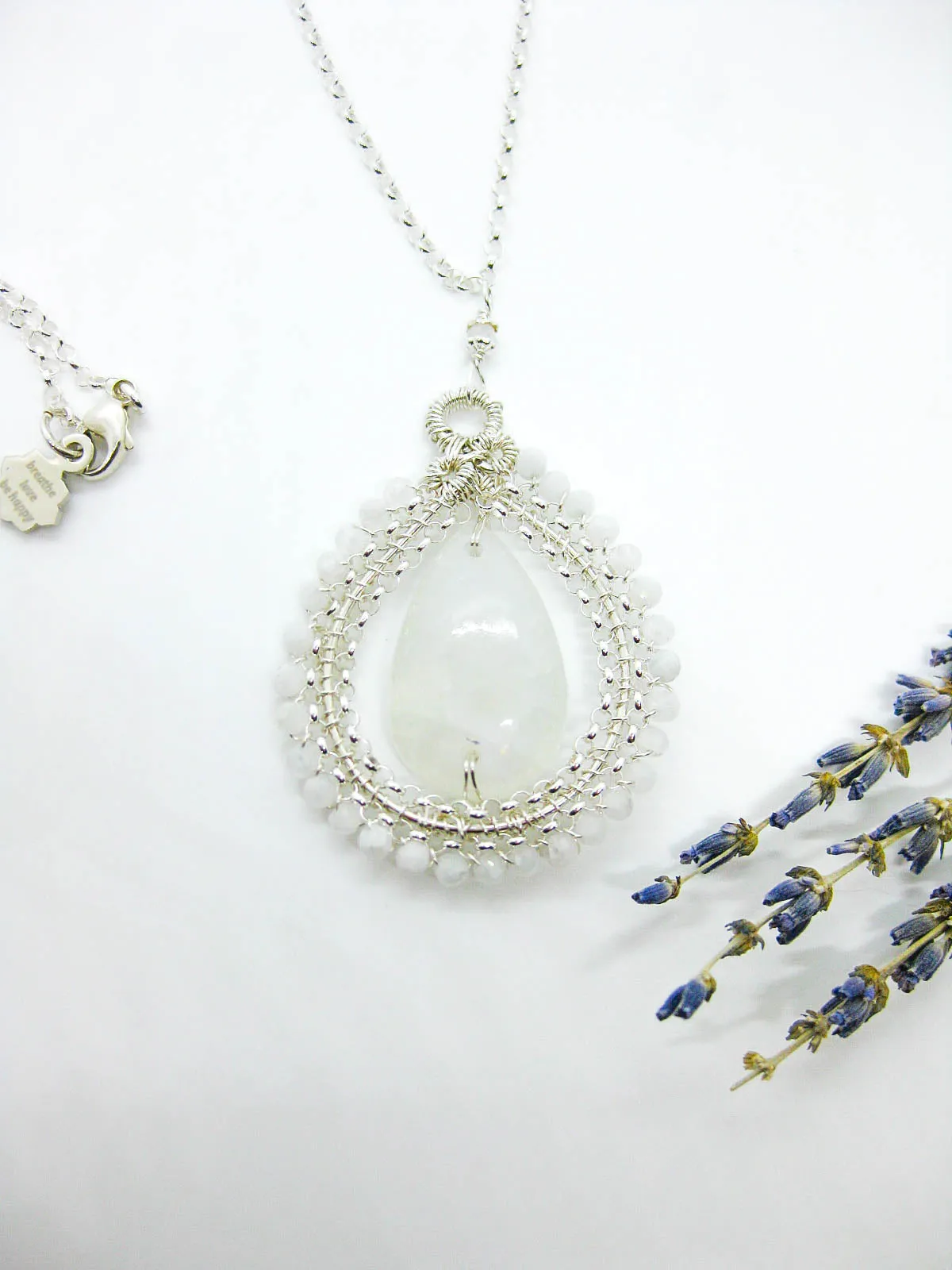 Alyssa: Moonstone Long Necklace - n587oak