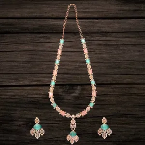 American Diamonds Long Necklace Set By Asp Fashion Jewellery