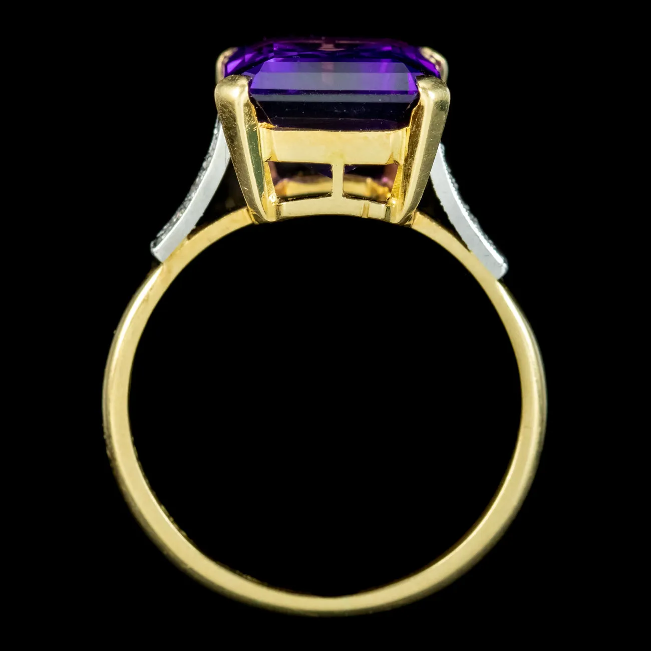 Art Deco Amethyst Diamond Ring 6.5ct Amethyst Circa 1930