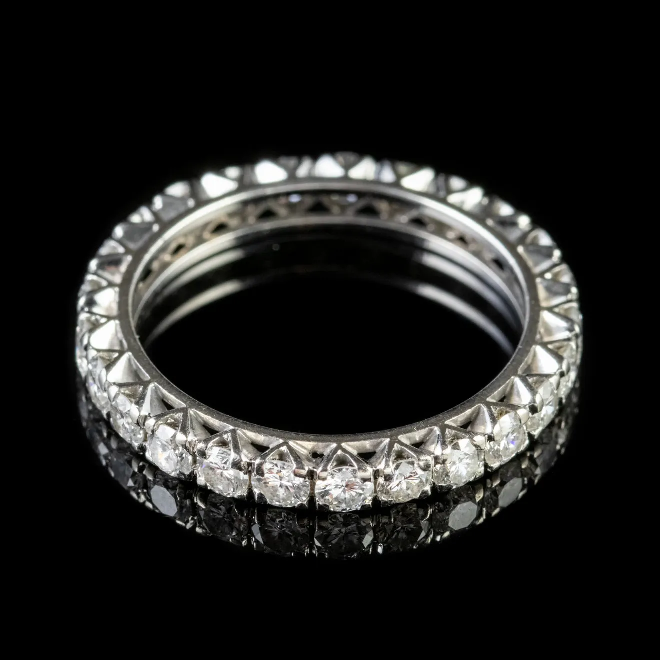 Art Deco Diamond Full Eternity Ring Platinum 1.70Ct Of Diamond Circa 1930