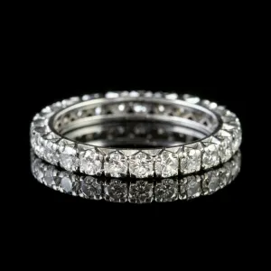 Art Deco Diamond Full Eternity Ring Platinum 1.70Ct Of Diamond Circa 1930