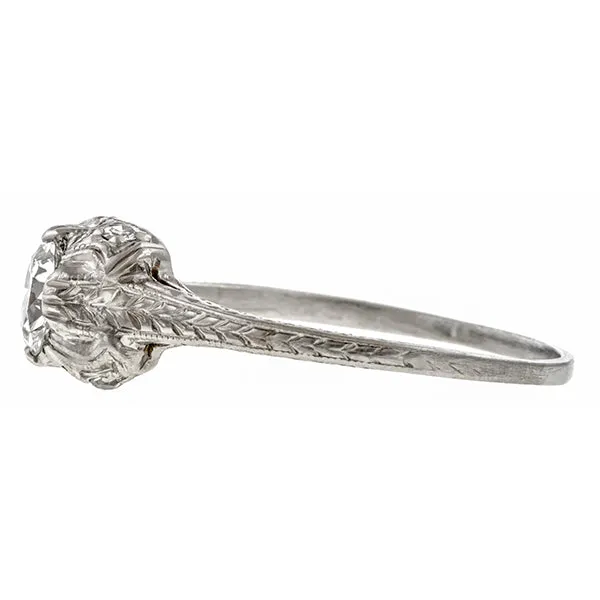 Art Deco Engagement Ring, Old European Cut 0.43ct.