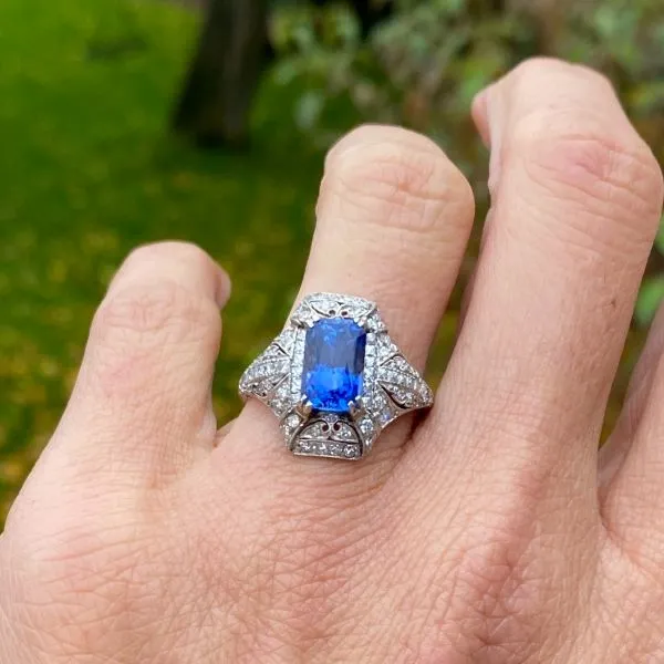 Art Deco Sapphire Dinner Ring