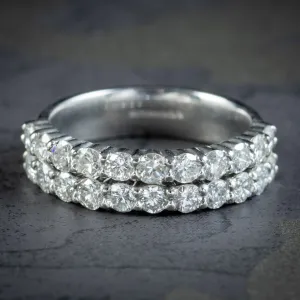 Art Deco Style Diamond Half Eternity Ring Platinum 1.76ct Of Diamond