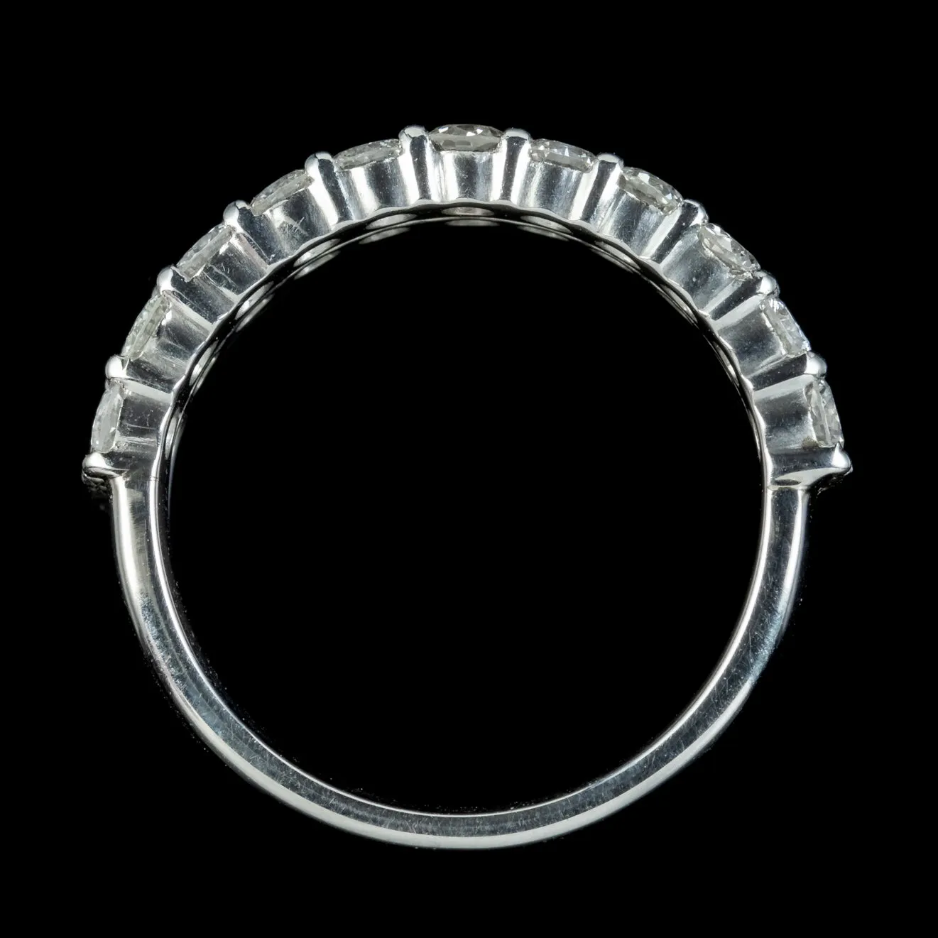 Art Deco Style Diamond Half Eternity Ring Platinum 1.76ct Of Diamond