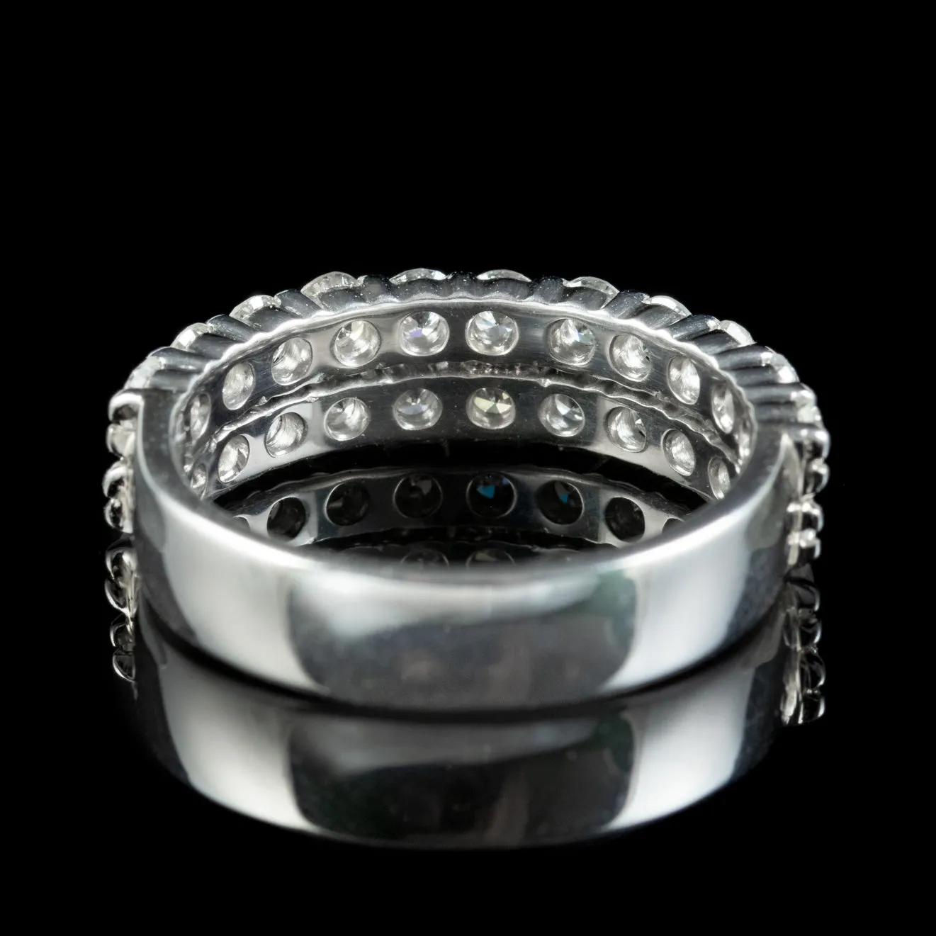 Art Deco Style Diamond Half Eternity Ring Platinum 1.76ct Of Diamond