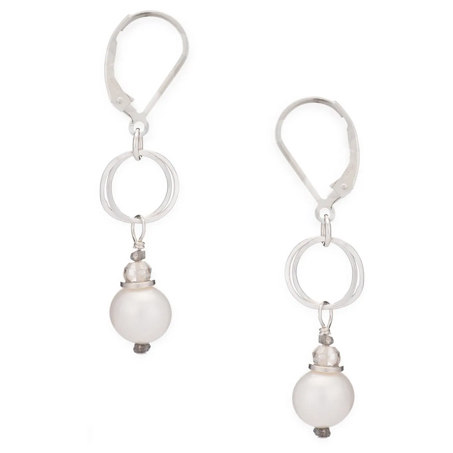 Audrey Earrings - White Pearl