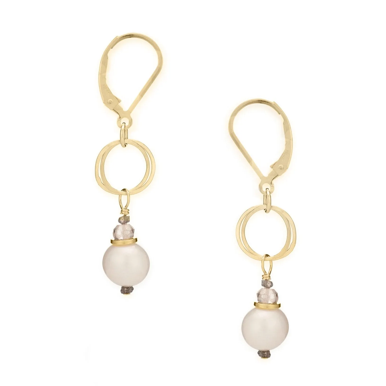 Audrey Earrings - White Pearl