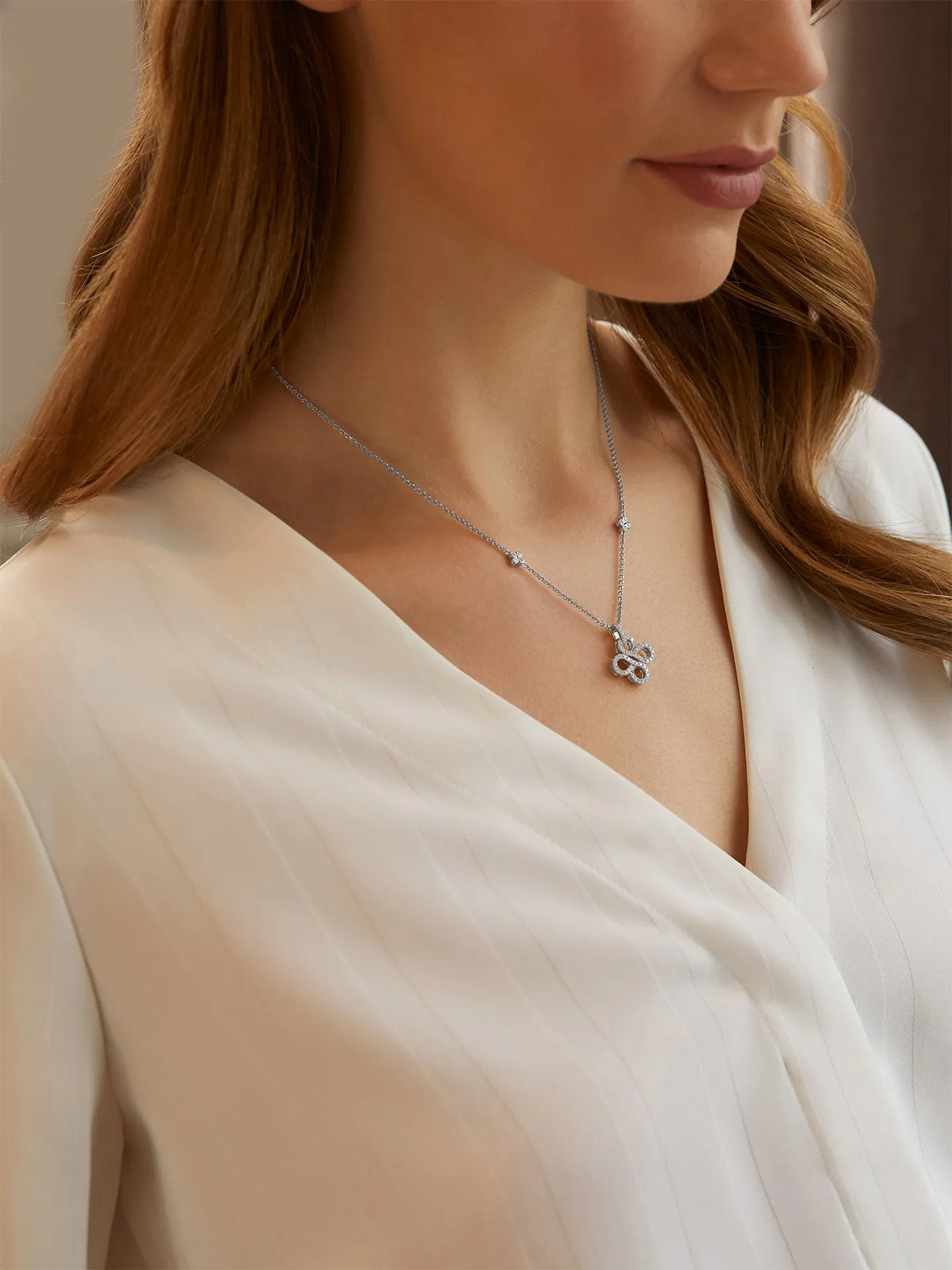 Be Boodles Pavé White Gold Pendant