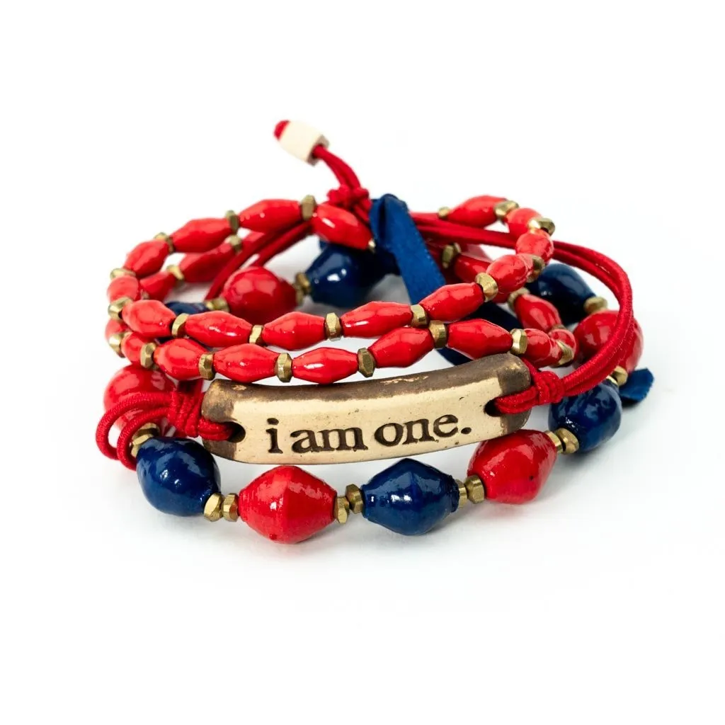 Bracelet -  Navy & Red Team Signature