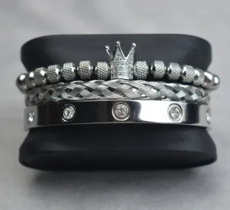 Bracelets Stainless Steel Roman Royal Charm Men