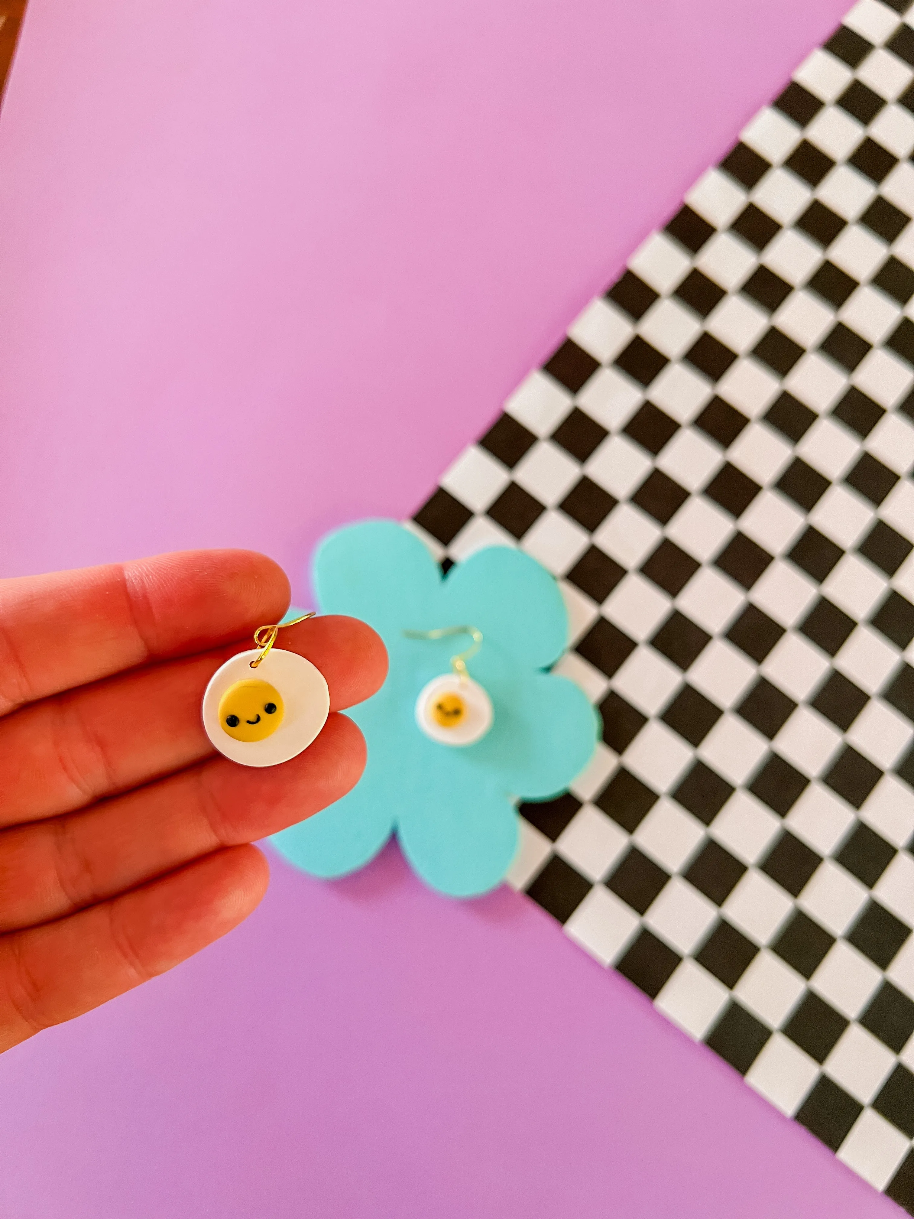 Brunch Earrings - Clay Egg and Toast Earrings