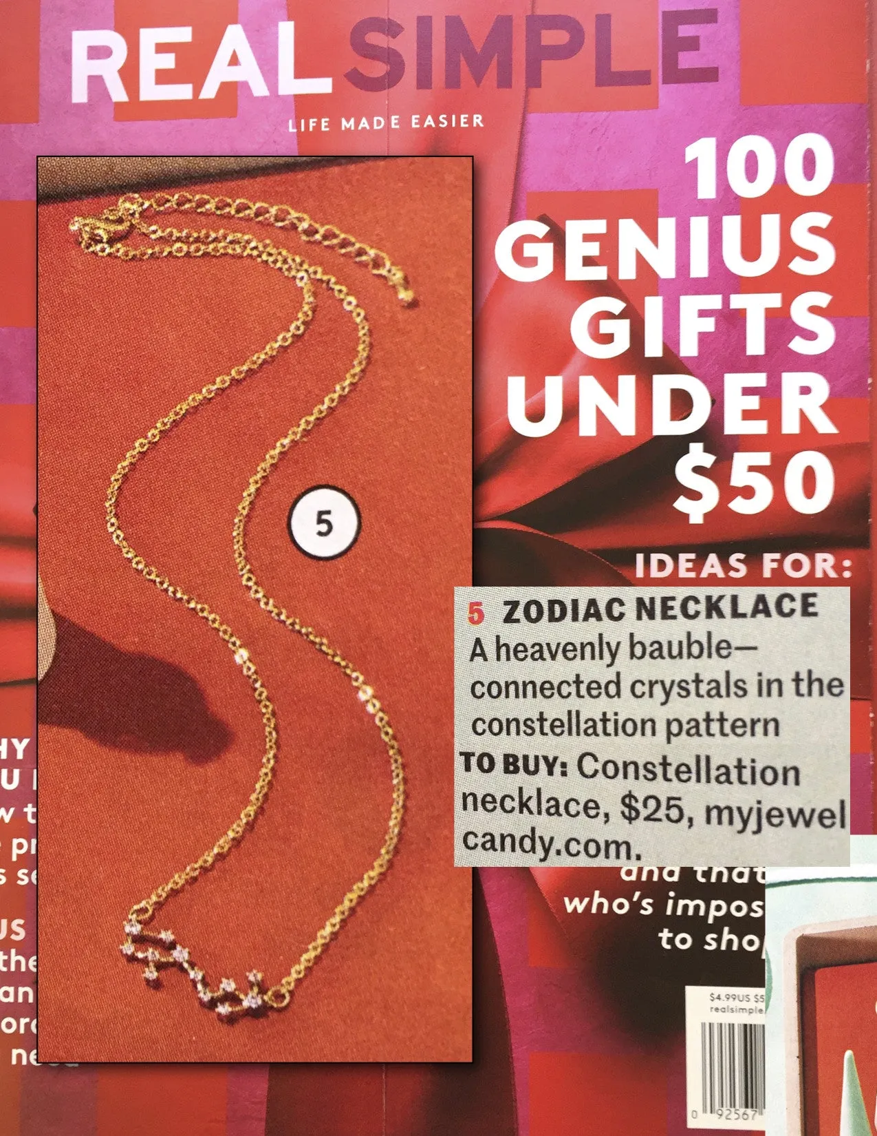 Cancer Constellation Zodiac Necklace - As seen in Real Simple, People & more