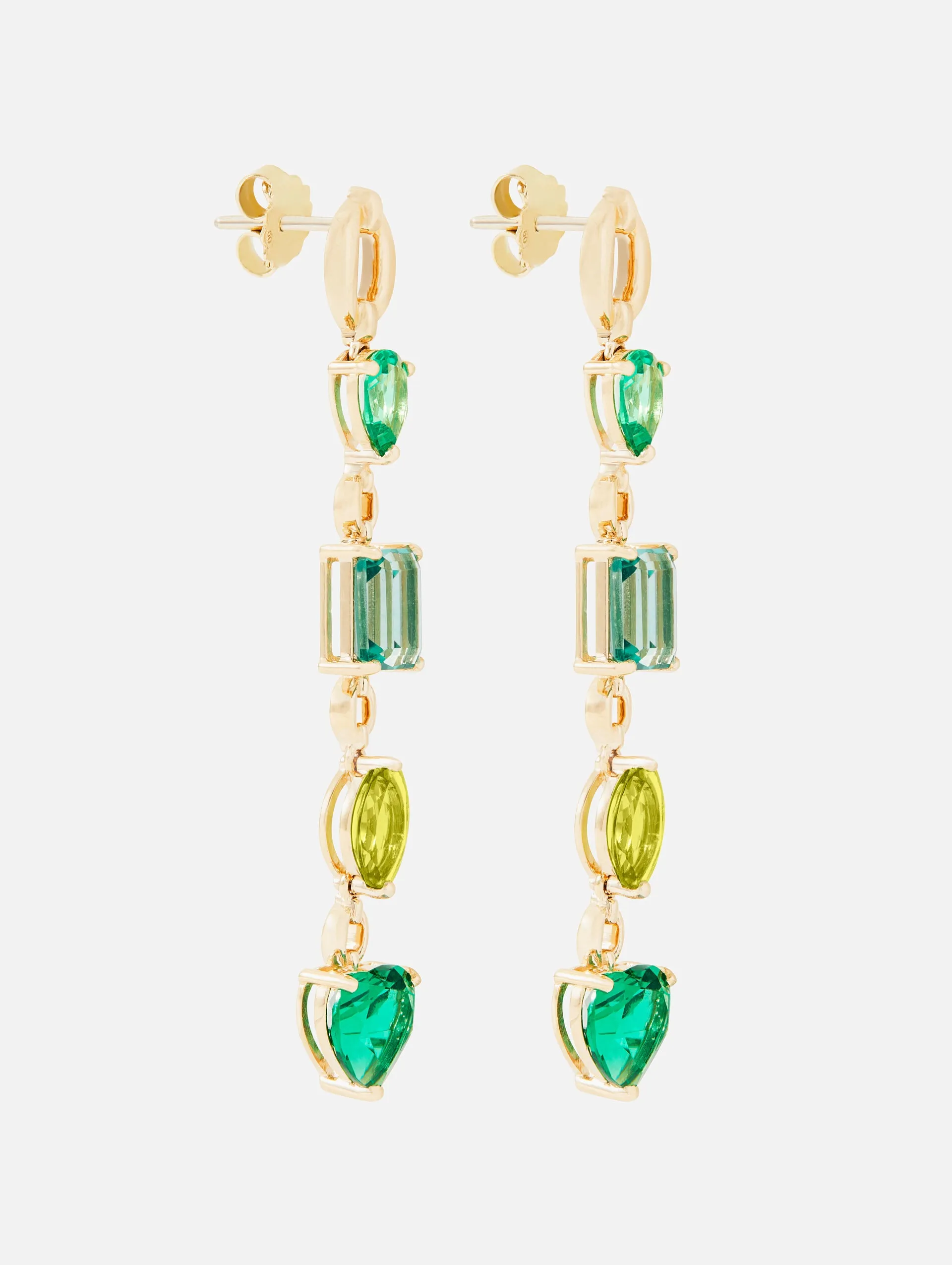 Catena Multi Stone Green Earrings