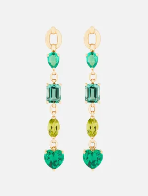 Catena Multi Stone Green Earrings