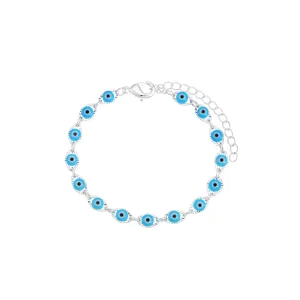 Chain Bracelet Silver - Evil eye