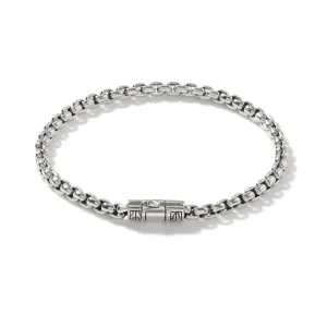 Chains Box Silver 4mm Box Chain Bracelet with Pusher Clasp Sz UL by John Hardy