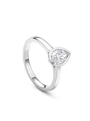 Classic Pear Diamond Platinum Ring