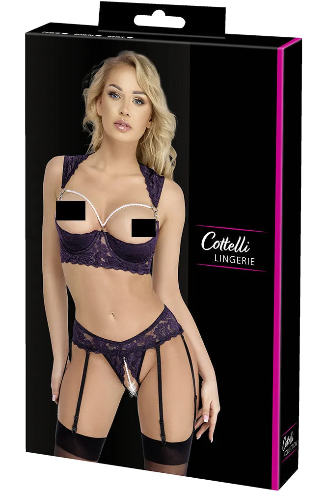 Cottelli Lingerie Longline Shelf Bra Set